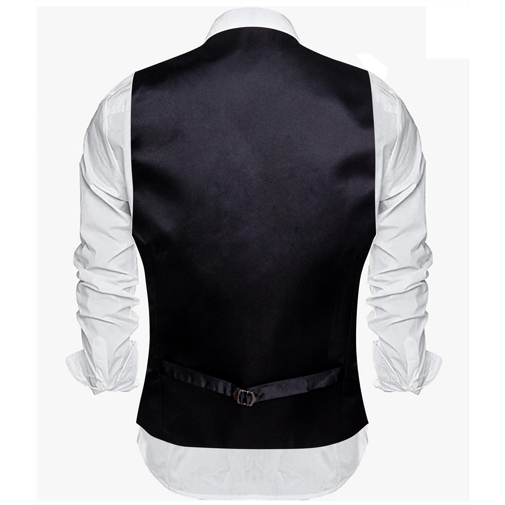 Ensemble gilet et cravate pour homme à motif cachemire – Gilet formel avec pochette de poche, idéal