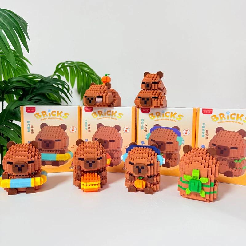 Poupée mignonne Kapi Capybara Bala, blocs de construction créatifs, ornements Capybara, jouets éduca