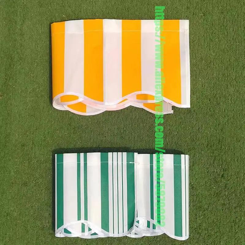 Auvent de Patio rétractable, fenêtres en tissu de remplacement, cantonnière ondulée, pare-soleil Dur