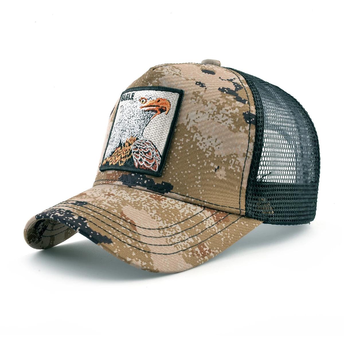 Casquettes de camionneur à la mode avec Patch de chèvre brodé, casquette de Baseball quatre saisons