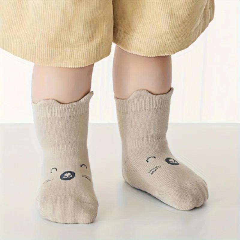 3 paires de chaussettes de sol pour bébé douces, respirantes et antidérapantes avec poignées – Équip