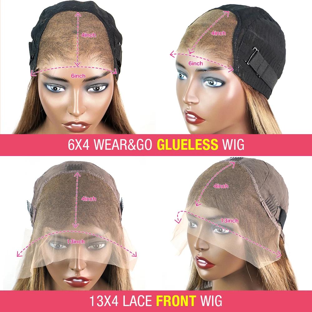 Perruque Lace Front Wig sans colle naturelle, cheveux humains, pre-plucked, coloré, pre-plucked, pre