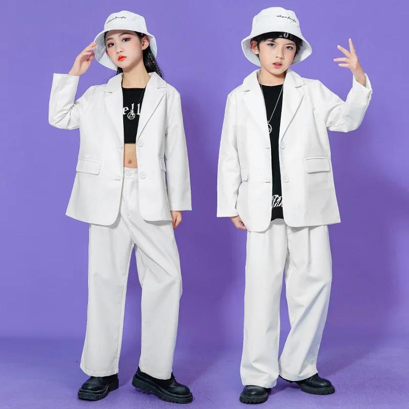 Costume de danse Hip Hop pour adolescents, garçons et filles, ensemble tendance, Blazer de Performan
