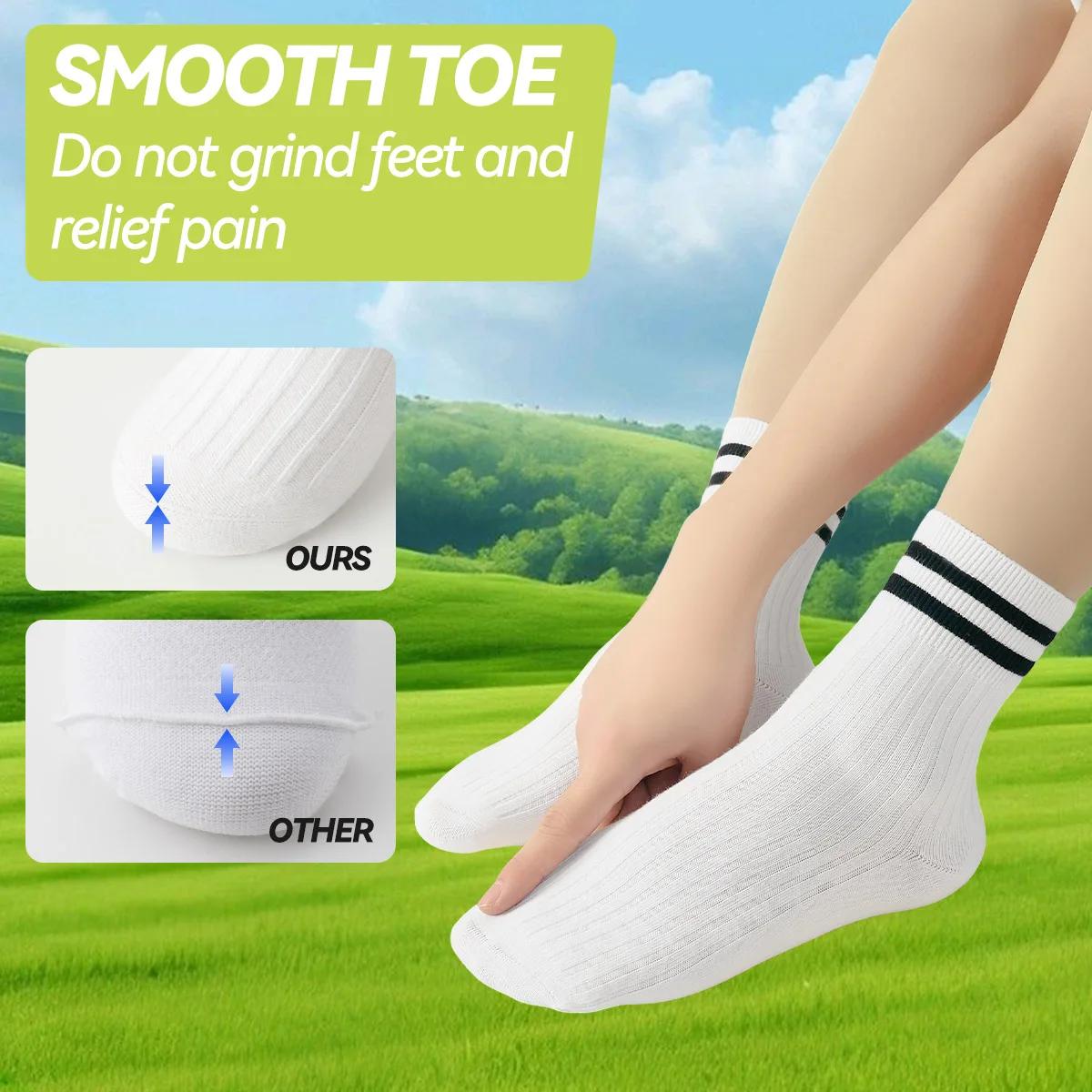 Chaussettes coton enfants sans couture - Chaussettes sport école maison toutes saisons garçons filles