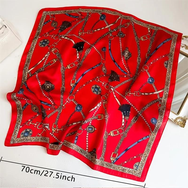 Mode imprimé léopard soie bandeaux écharpe femmes 2024 nouveau Elagant Bandana cou Foulard bandeaux