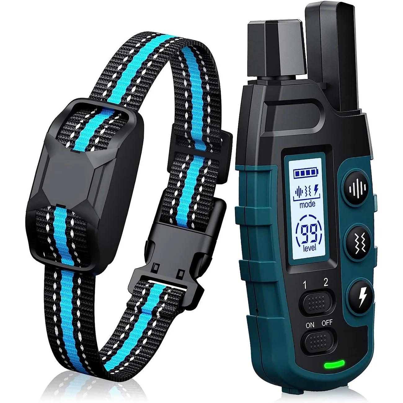 Collier de dressage pour chien de 3300 pieds, avec télécommande, Rechargeable, étanche, bip, Vibrati
