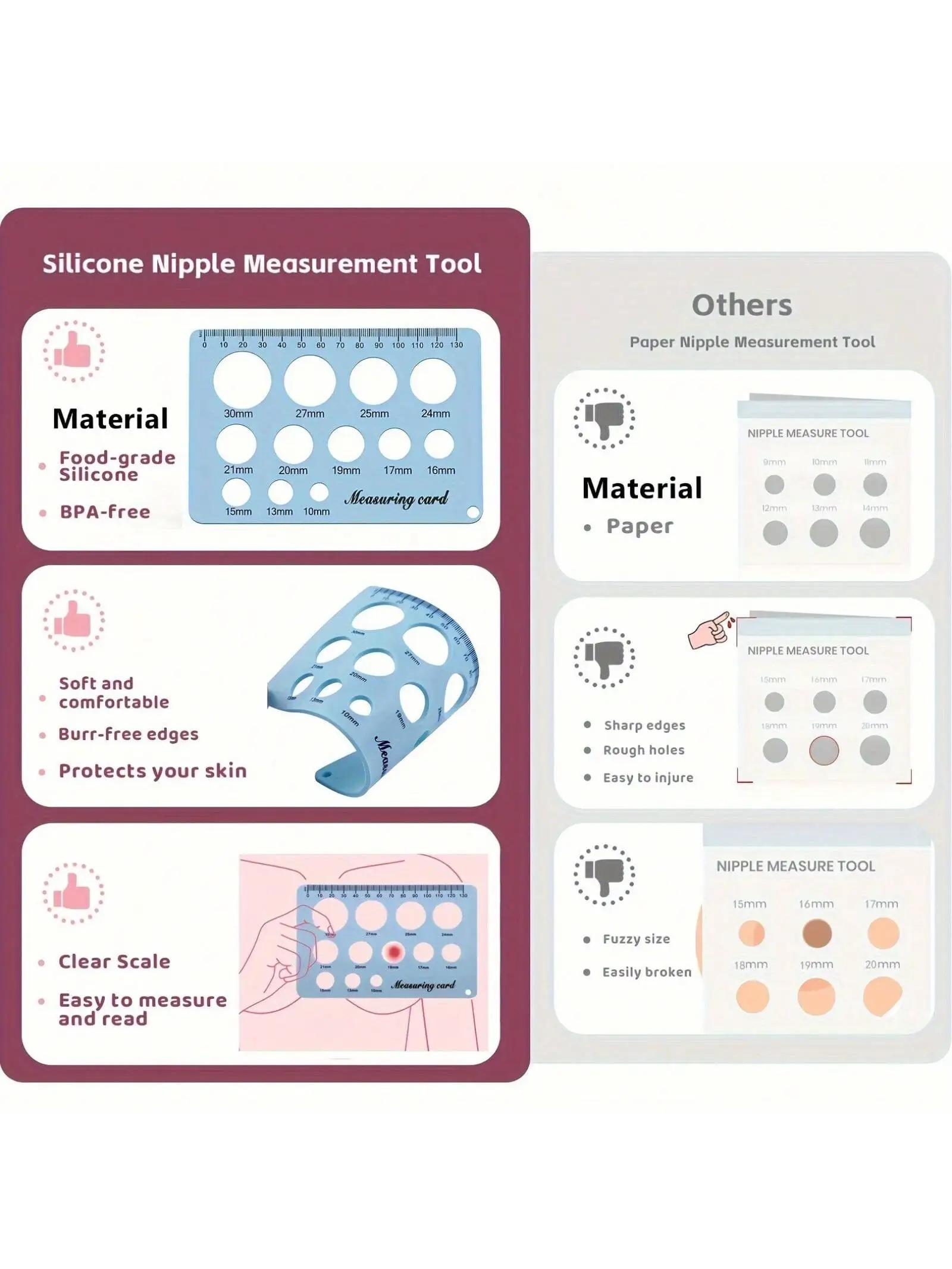 Kit de dimensionnement de bride avec 10 inserts de bride 13/15/17/19/21mm, outil de mesure de mamelo