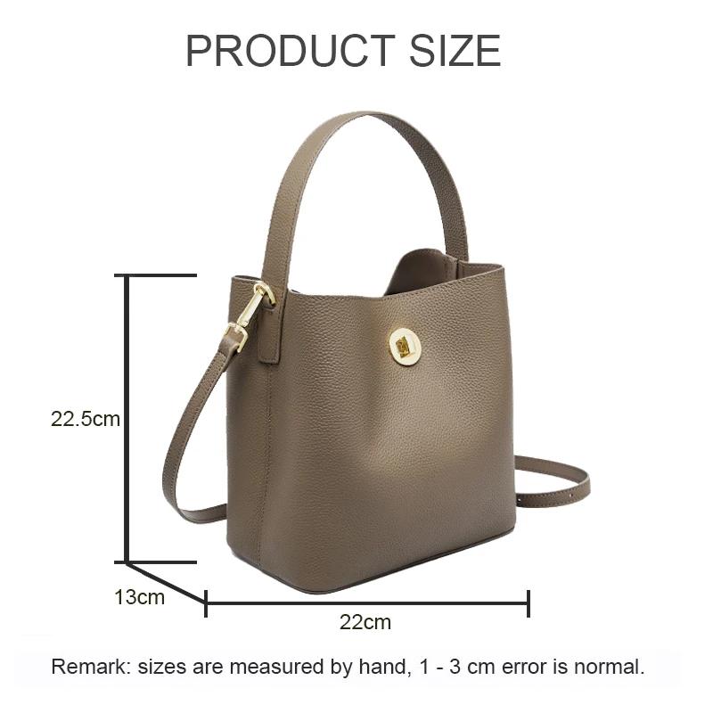 Sac à main en cuir véritable pour femmes, sacoche pour les déplacements, panier à légumes, sac à ban