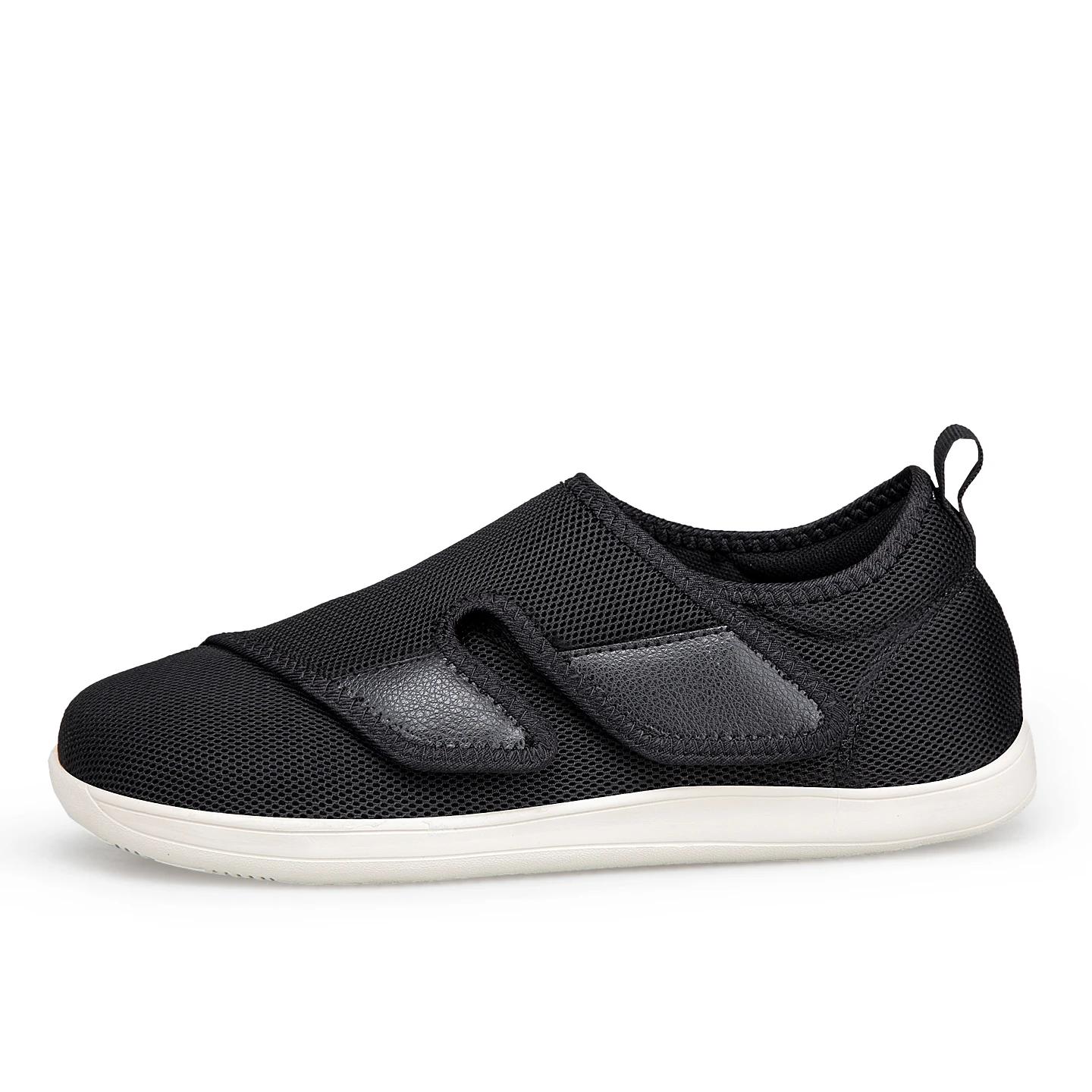 Chaussures Diabétiques Homme EasyTop pour Personnes Âgées, Orthopédiques, Pieds Gonflés, Réglables,