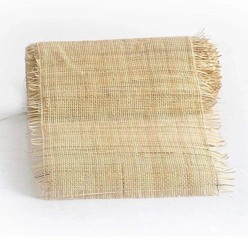 Toile de canne indonésienne en maille naturelle, rotin WUNICEF, grille en rouleau, tissage, matériel