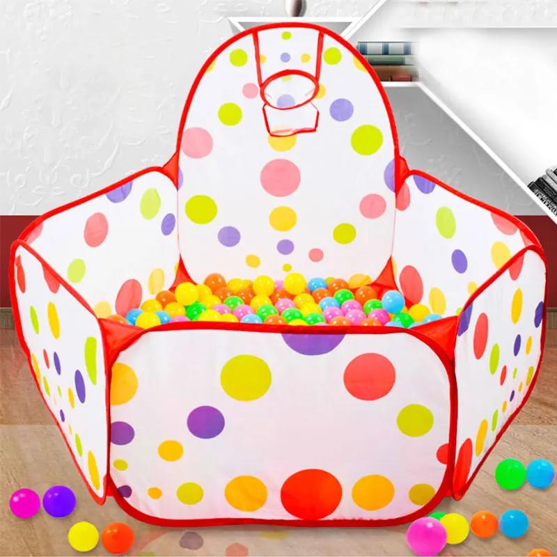 Piscine à balles océanique pour enfants avec panier de basket-ball, jouet de piscine Bobo 0.9M (hors