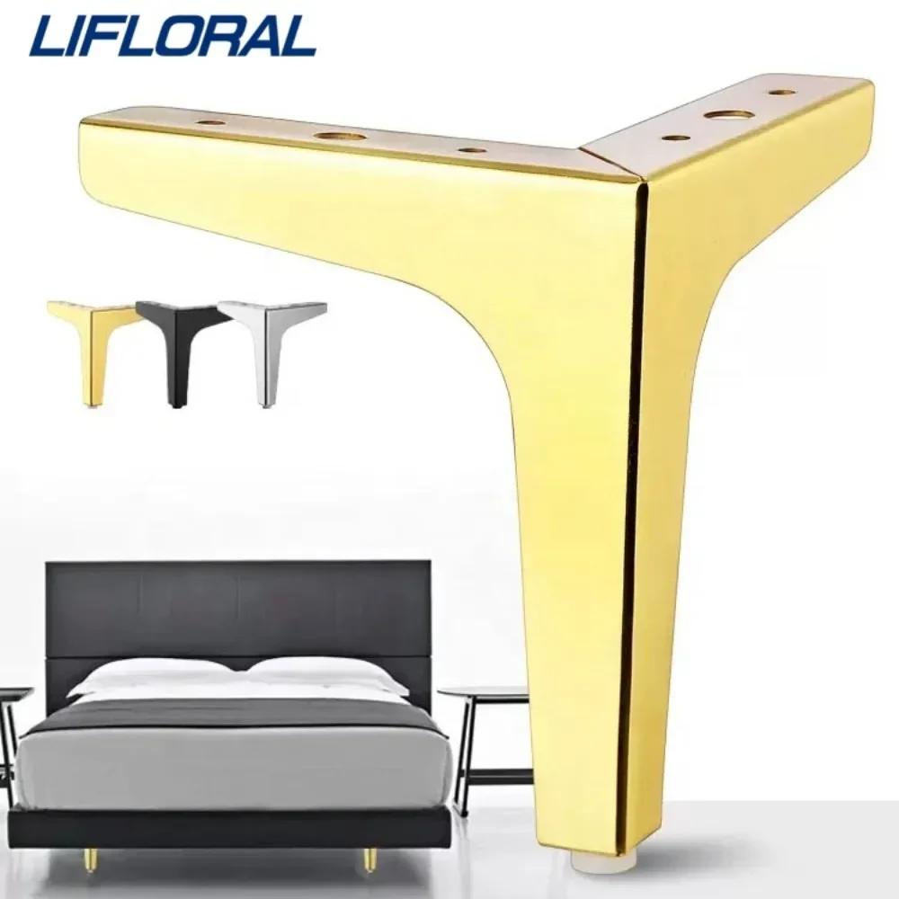 4 pièces pieds de meubles en métal noir or argent pour pieds de Table basse canapé chaise armoire de