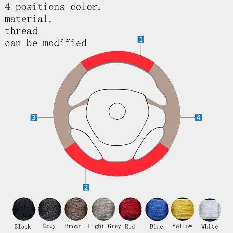 Housse de volant de voiture antidérapante cousue à la main, pour BMW M Sport G30 G02 X5 F40 F41 g82