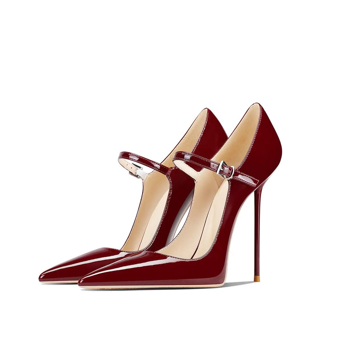 Nouvelle sangle à boucle élégante, au style haut de gamme, ne fatiguant pas les pieds, talons aiguil