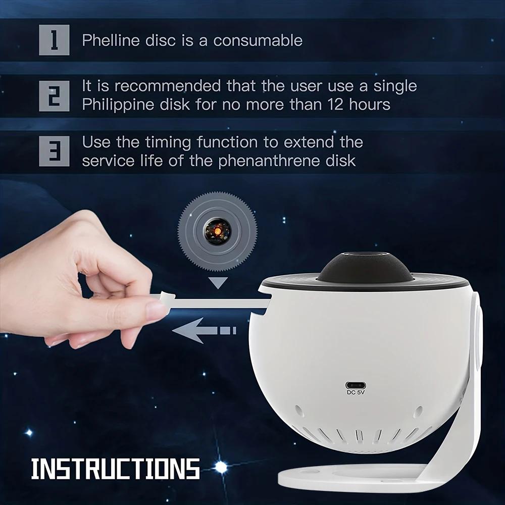 Projecteur d'étoiles Galaxy Ultral 13 en 1, zone d'image HD, veilleuse LED, 13 disques de film, 360
