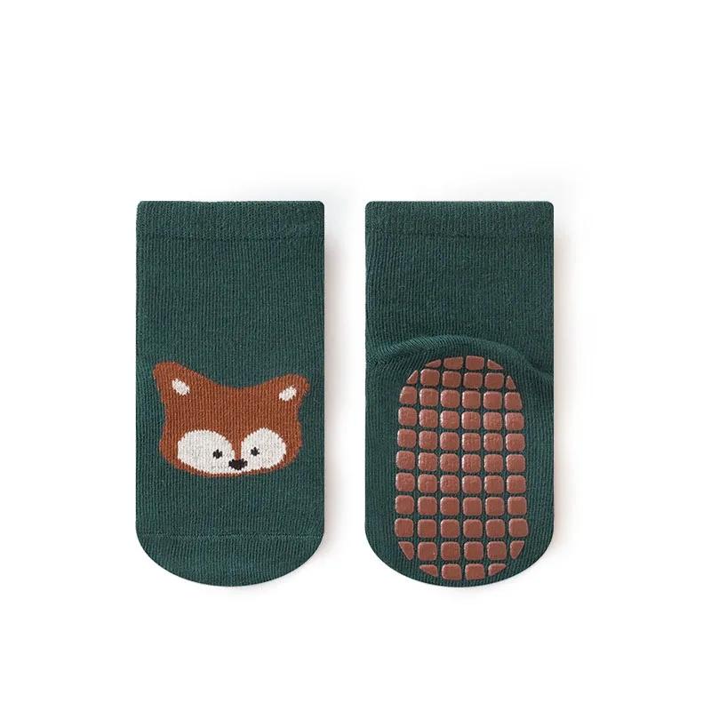 6 paires de chaussettes antidérapantes pour enfants, chaussettes de sol confortables à motif de rena