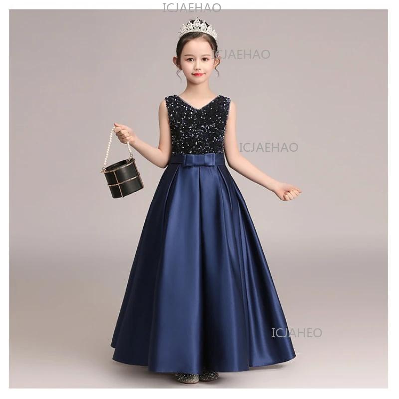 Robe de princesse élégante pour filles 2026, tenue de soirée formelle pour piano et violon, costume