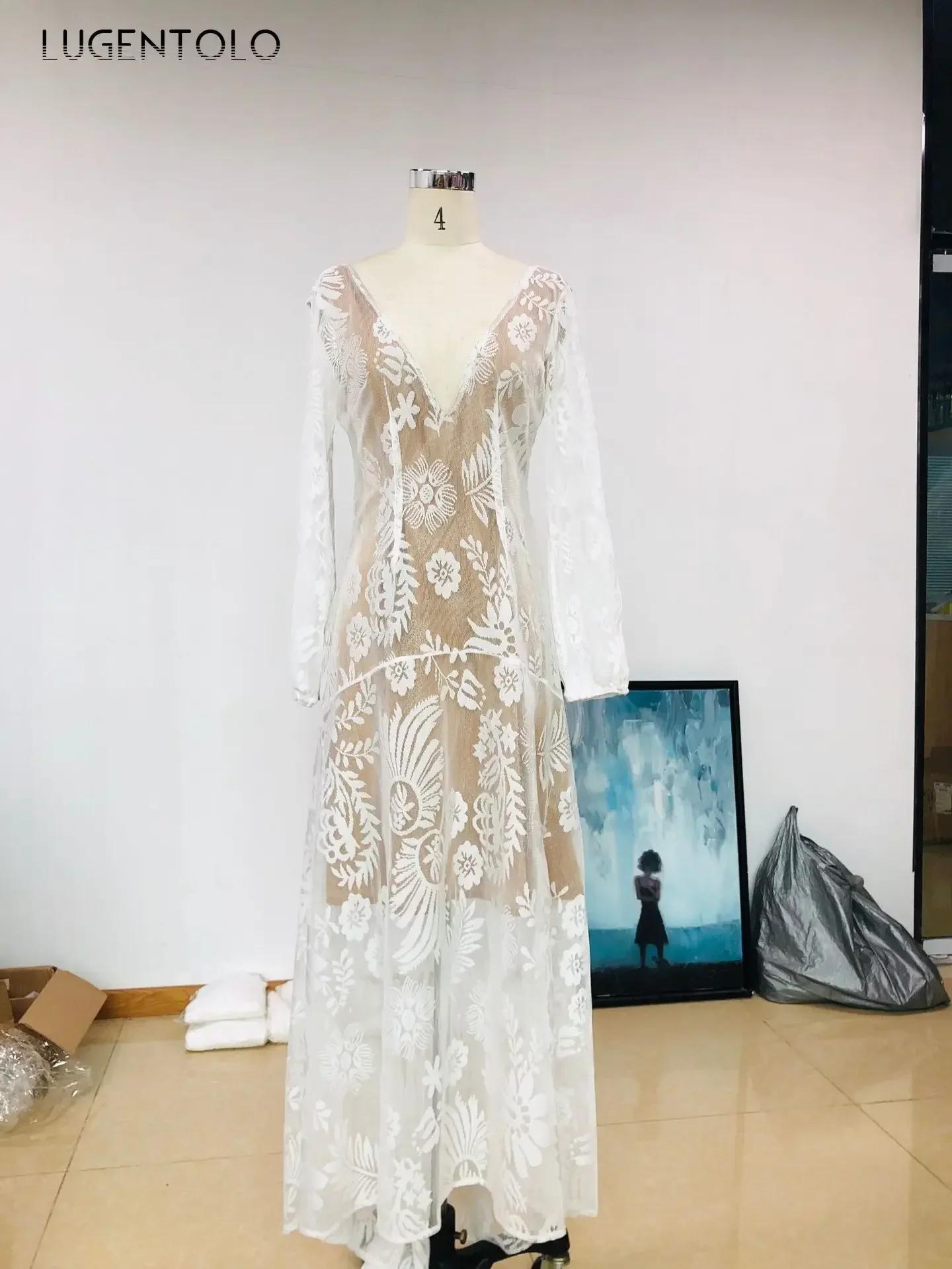 Robe en Maille Sexy pour Femme, Dos aux, Décolmétrage en V Profond, Manches sulf, Plage, Élégante, G