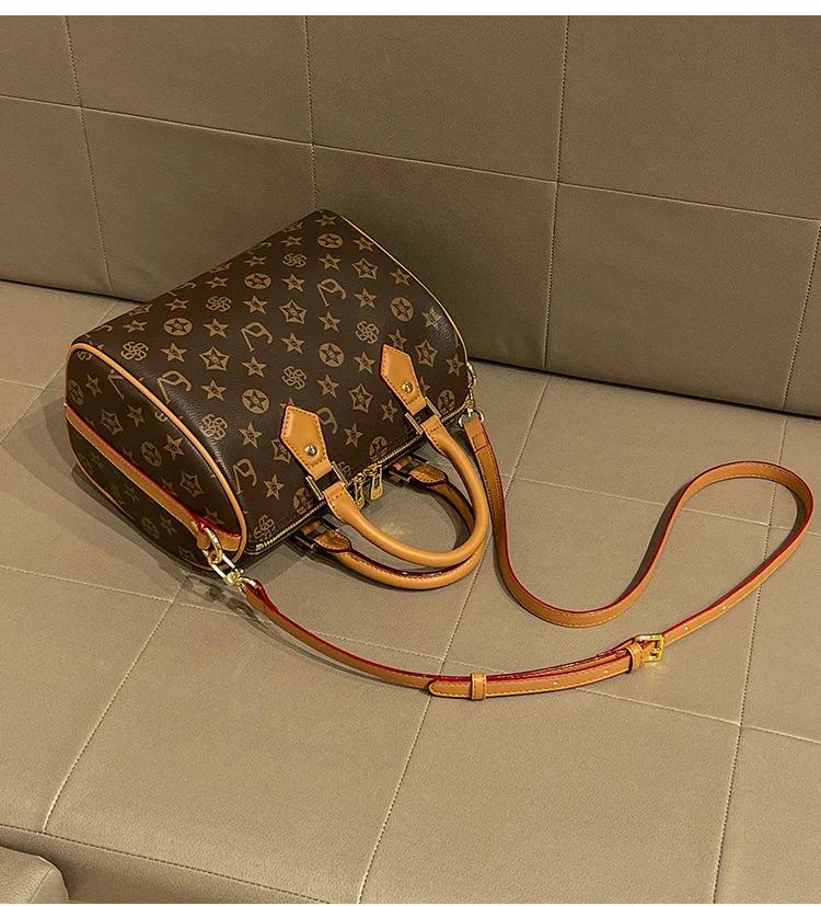 Sac à langer Designer Paris Letter Logo pour femme, élégant sac fourre-tout en cuir vintage avec ban