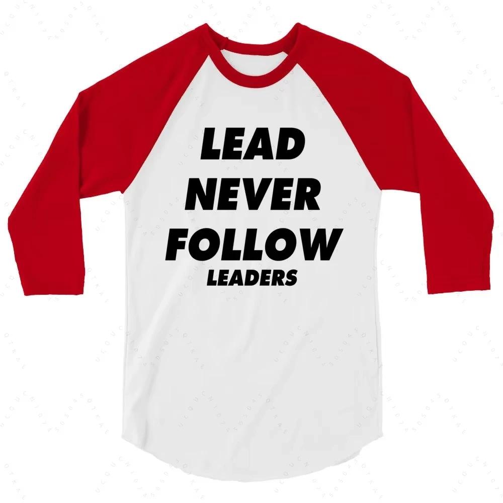 Nouveau T-shirt décontracté unisexe imprimé en 3D « Lead Never Follow Leaders » 2026, style Harajuku