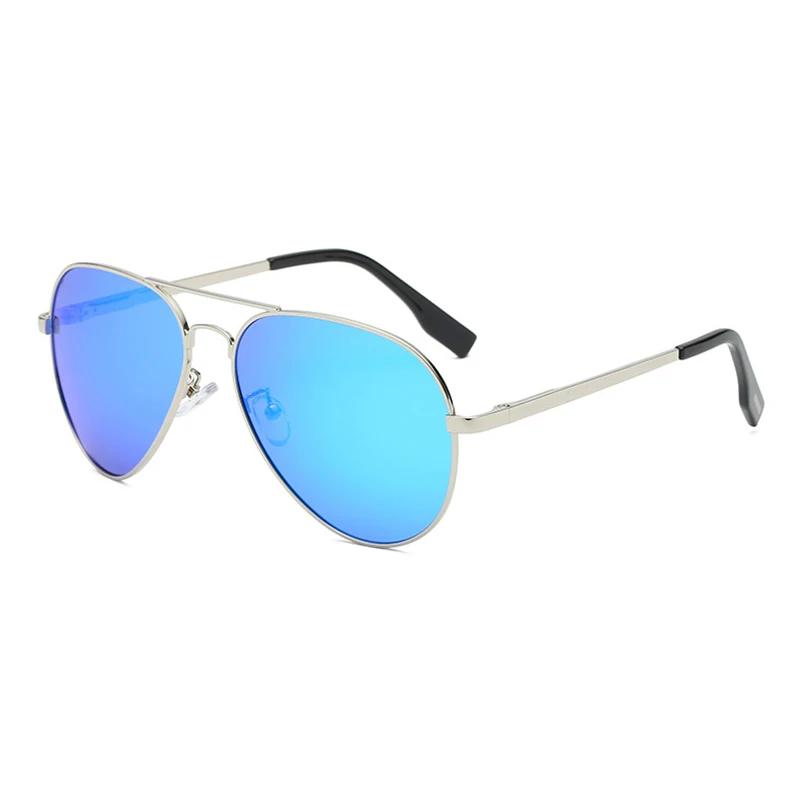 Classique grand pilote lunettes de soleil polarisées hommes de luxe en métal noir Aviation lunettes