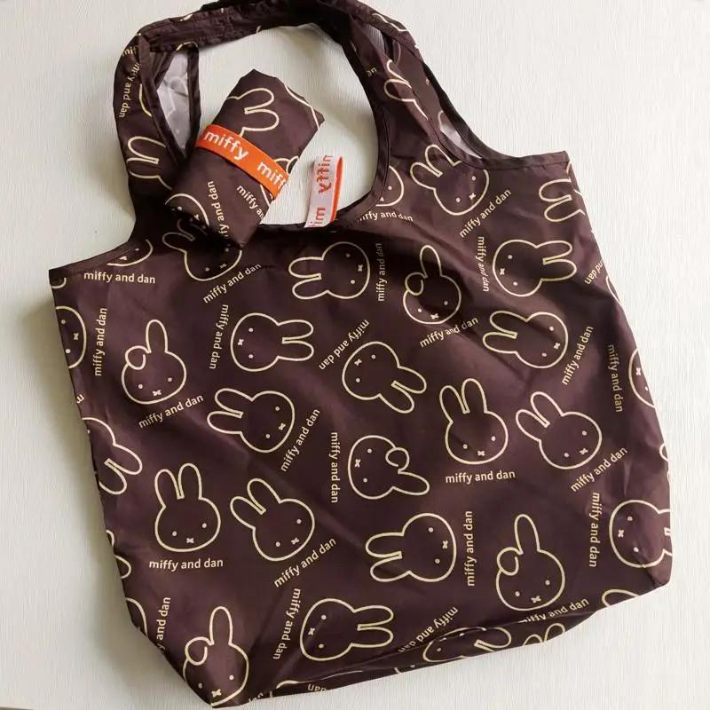 Kawaii Miffy sac à provisions mignon lapin haute capacité pliable Portable Shopping sac fourre-tout