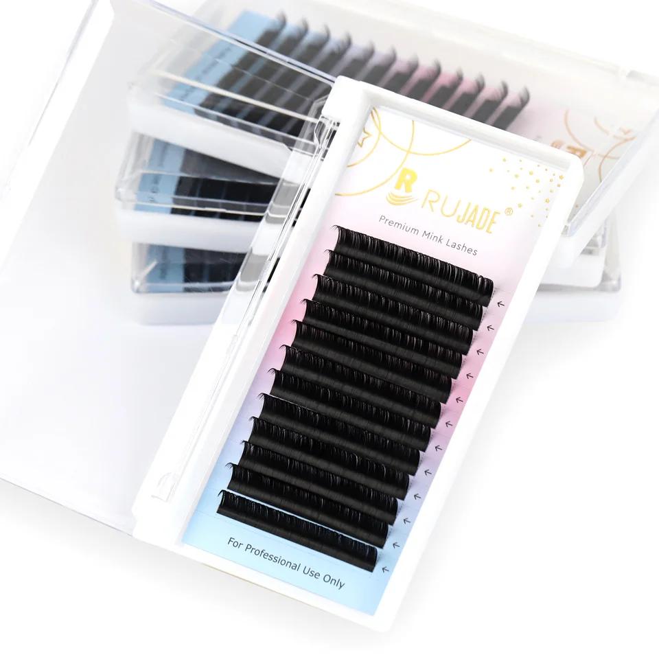 Fournitures d'extension de cils en cachemire noir doux, faux vison de qualité supérieure, cils indiv