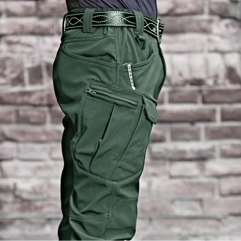 Pantalon cargo tactique Softshell pour hommes, pantalon de combat élastique, pour randonnée, Camping
