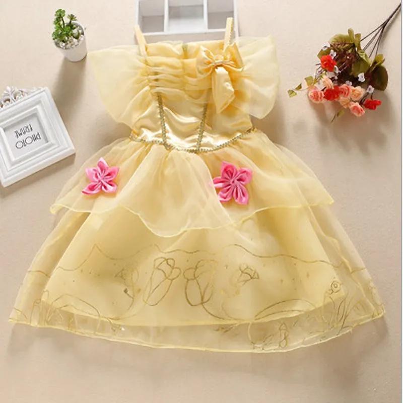 Robe de princesse pour filles, cendrillon, blanche-neige, aurore Sofia raiponce, Costume d'halloween