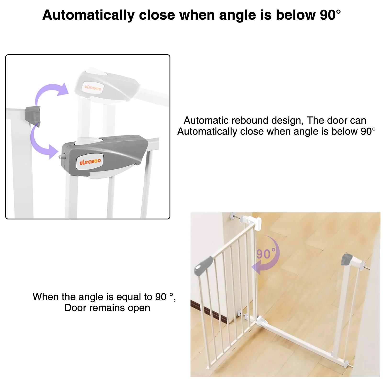 UBRAVOO Porte bébé pour portes et escaliers, recommande 100 cm, Barrière de sécurité pour animaux de