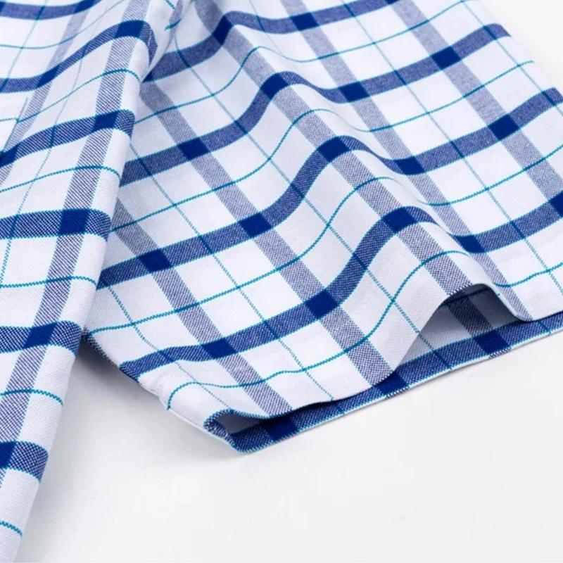 Chemises Oxford d'été 100% coton pour hommes, manches courtes, à carreaux, coupe régulière, douce, r