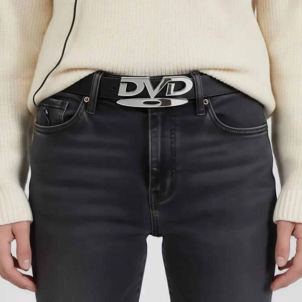 Ceinture unisexe à boucle au design nostalgique, polyvalente et tendance, pour femme, décontractée,