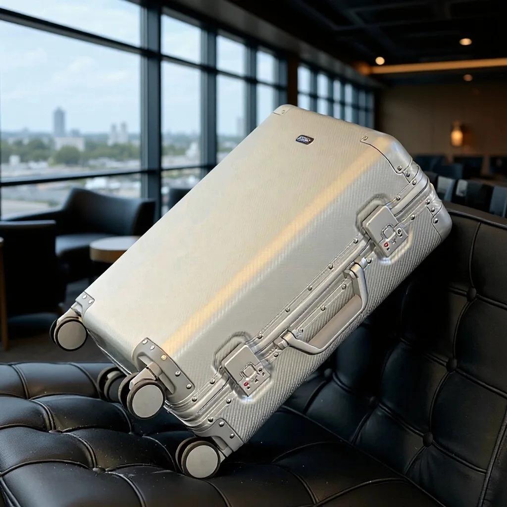 Valise de voyage de haute qualité en alliage d'aluminium-magnésium 100%, taille 20/24/26/28, valise