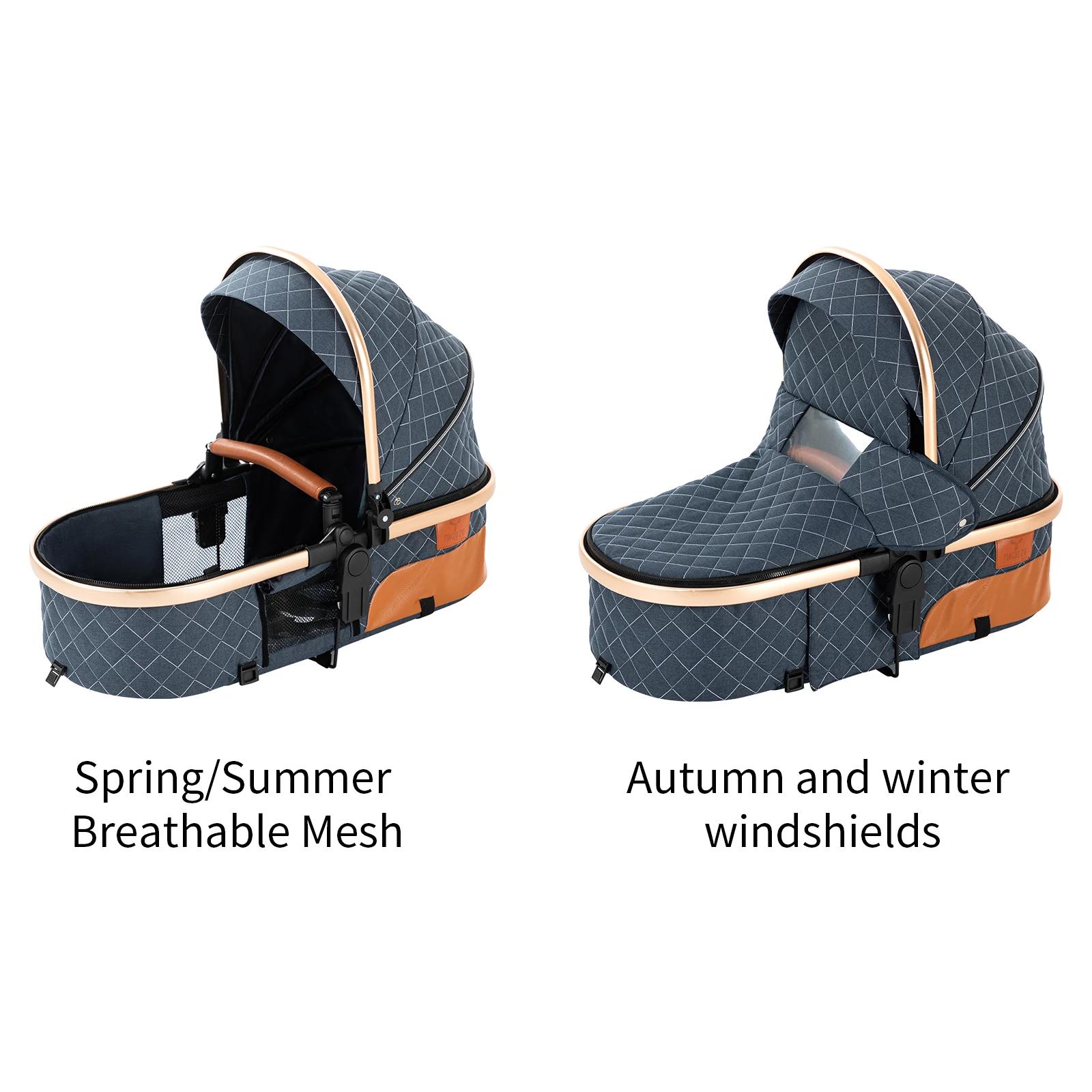 Poussette légère et portable pour bébé, système de voyage avec siège inclinable et panier de rangeme