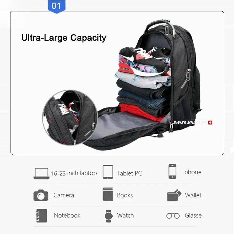 Sac à dos pour ordinateur portable en tissu Oxford imperméable de grande capacité, sac de voyage sco