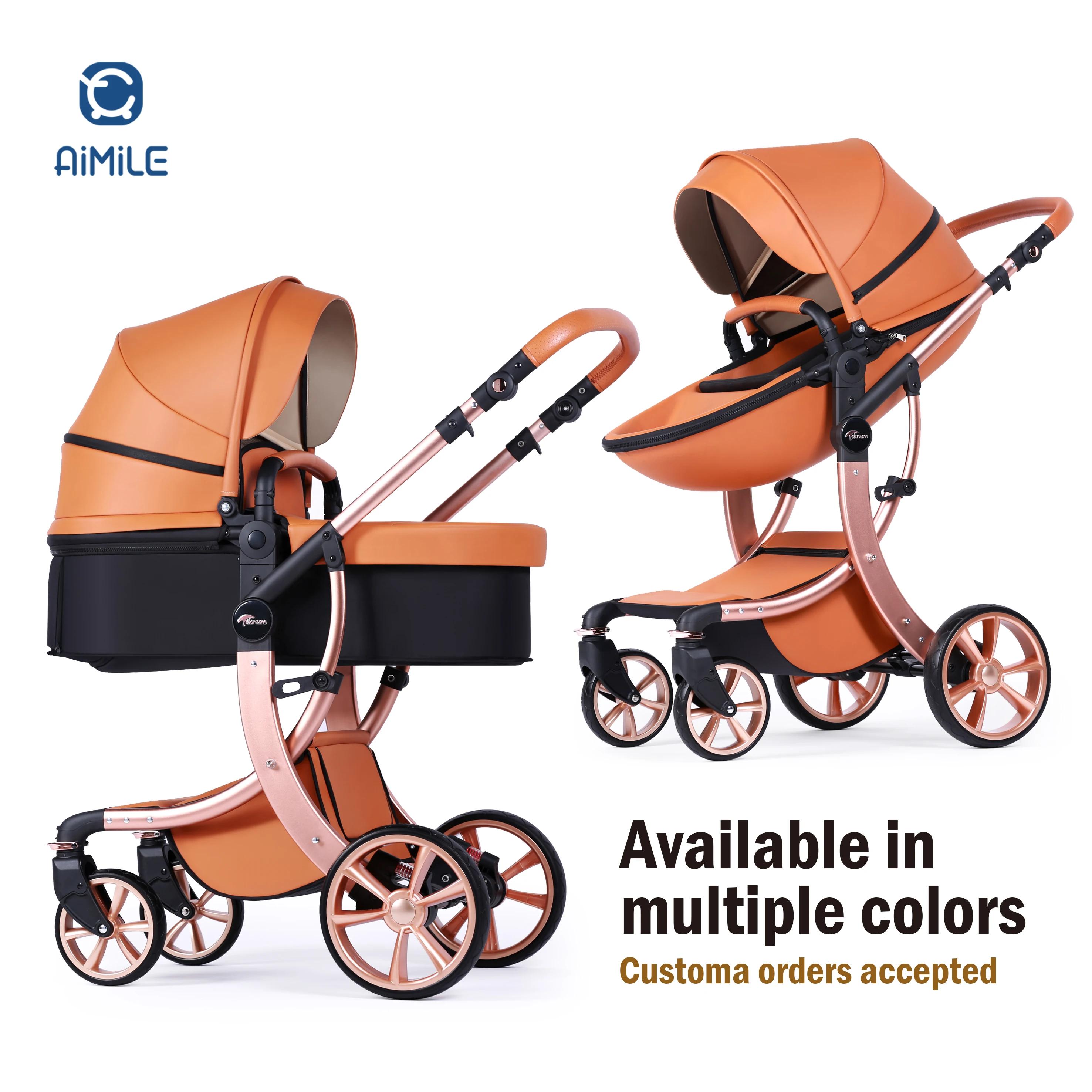 Haute qualité 3 en 1 bébé poussette de luxe multifonctionnel bébé landau bébé poussettes