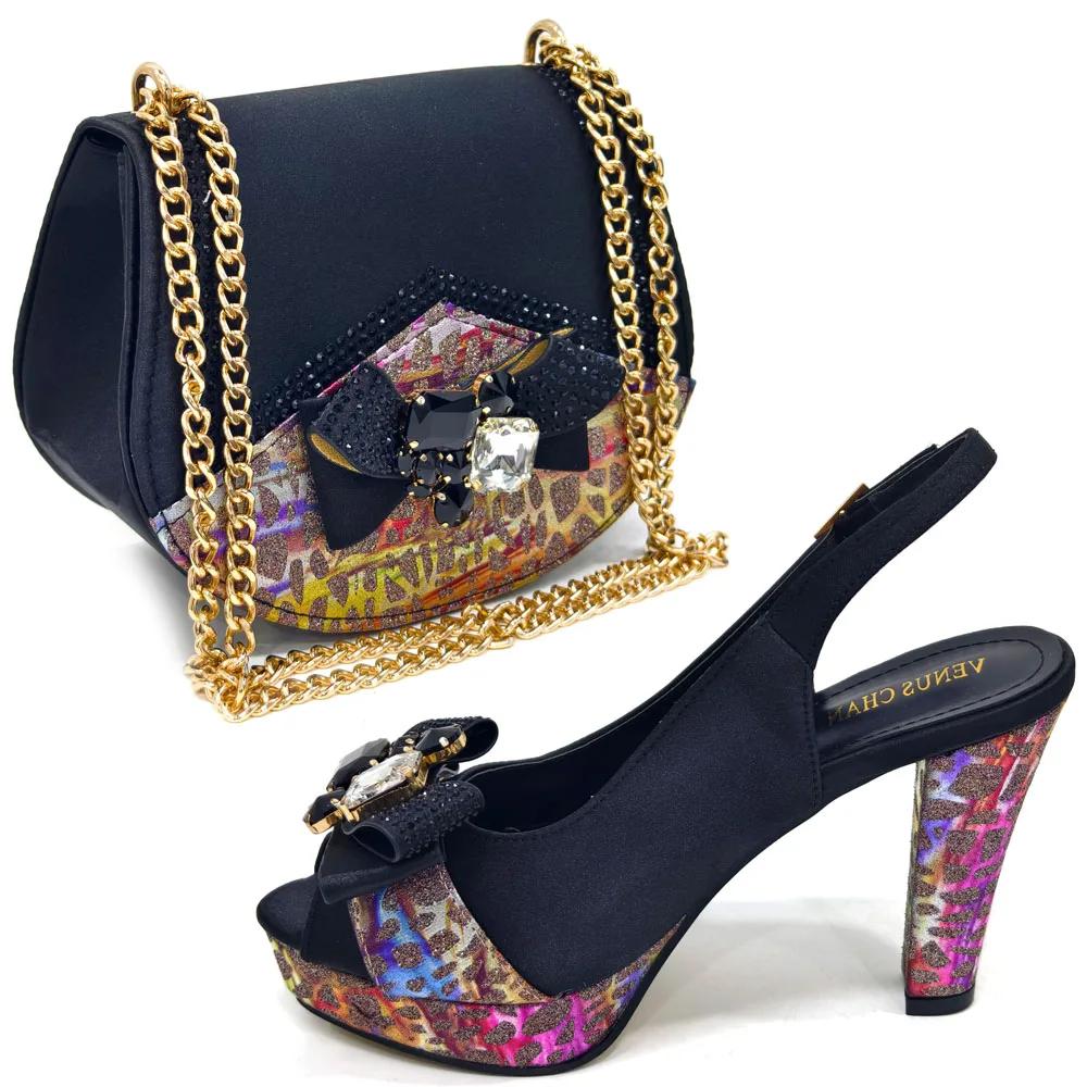 Doershow-Chaussures Italiennes Roses Avec Sac, Ensemble De Chaussures Et Sacs De Haute Qualité, Pour