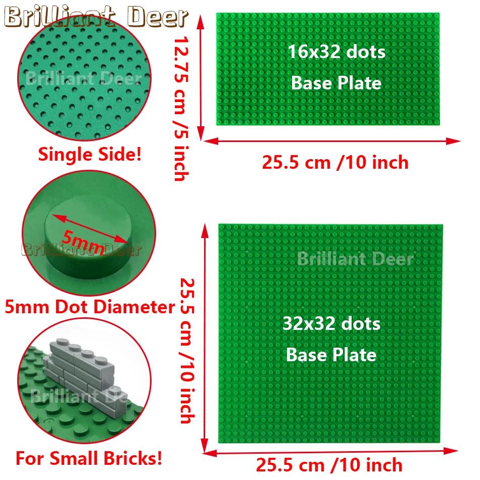 Blocs de construction classiques 32x32 32x16 points, plaque de Base MOC, briques de petite taille, p
