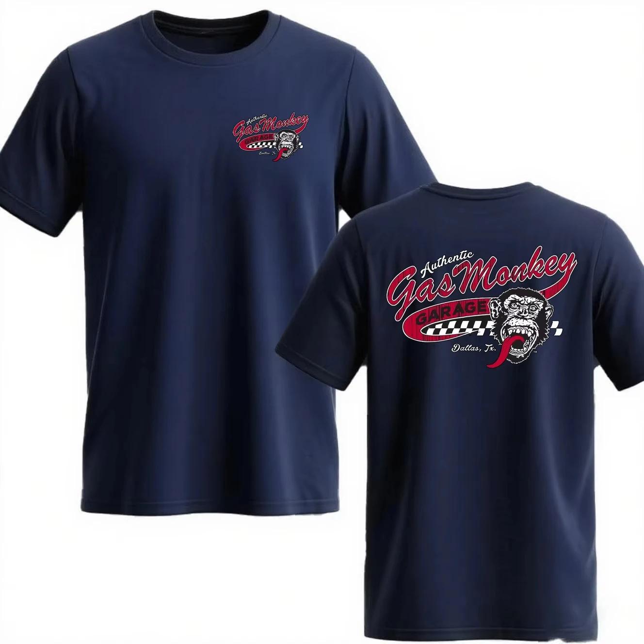 Nouveau T-shirt en coton à manches courtes pour homme Gas Monkeys Garage, décontracté d'été, essenti