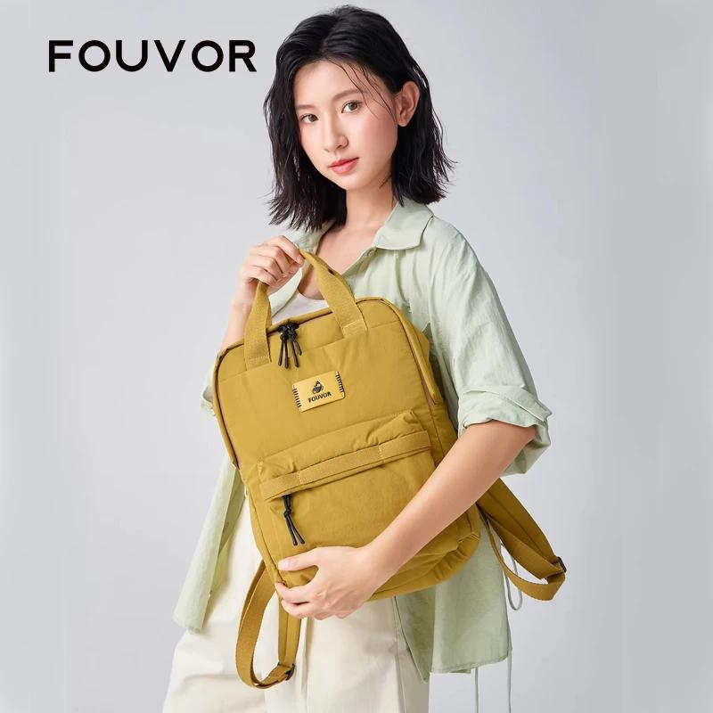 Fouvor – sac à dos à plusieurs poches pour femmes, grande capacité, léger, pour voyage, unisexe, pou