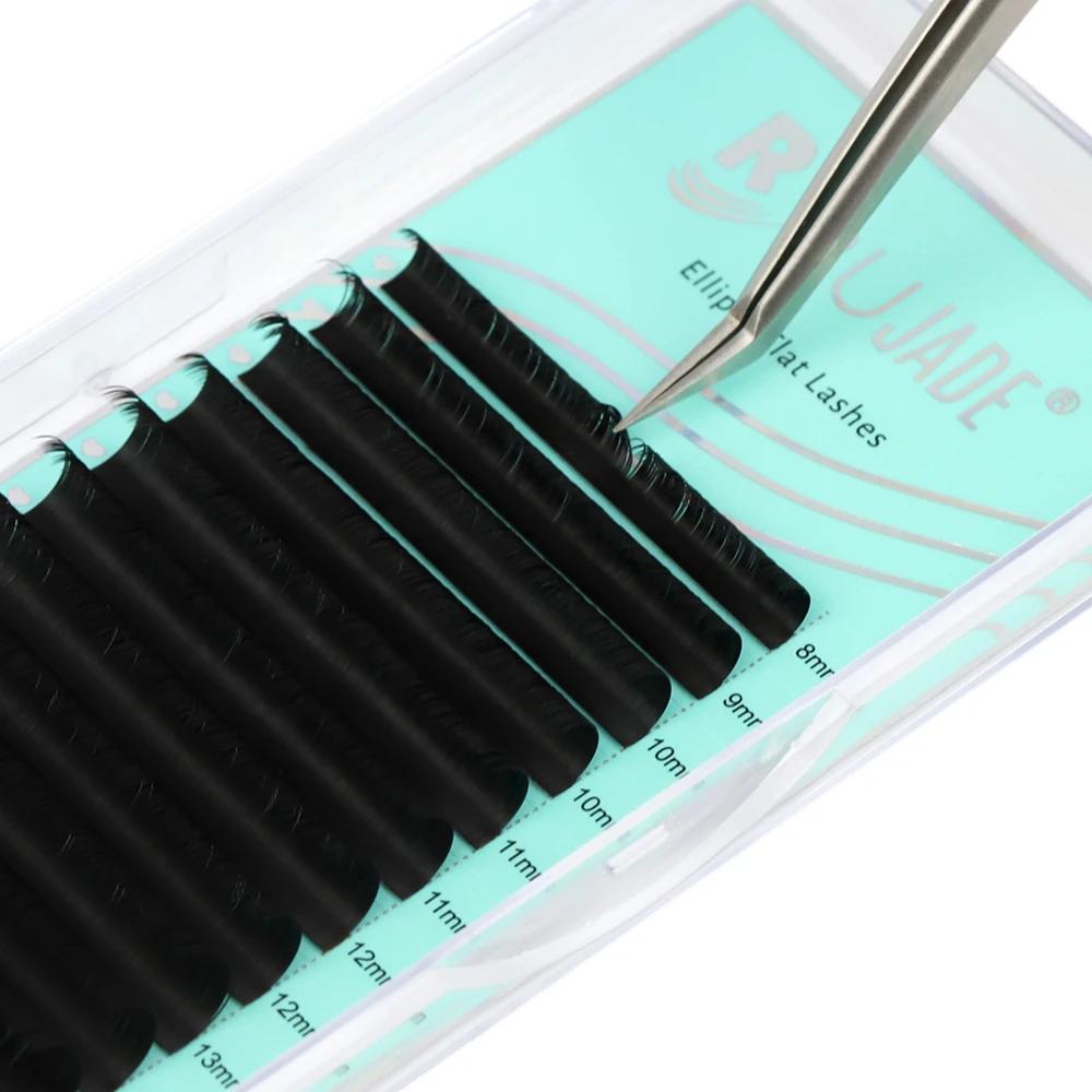 ElAssressenti- Extension de Cils Individuels Plats, Faux Vison, 2 Pointes Fendues, Volume Naturel Do
