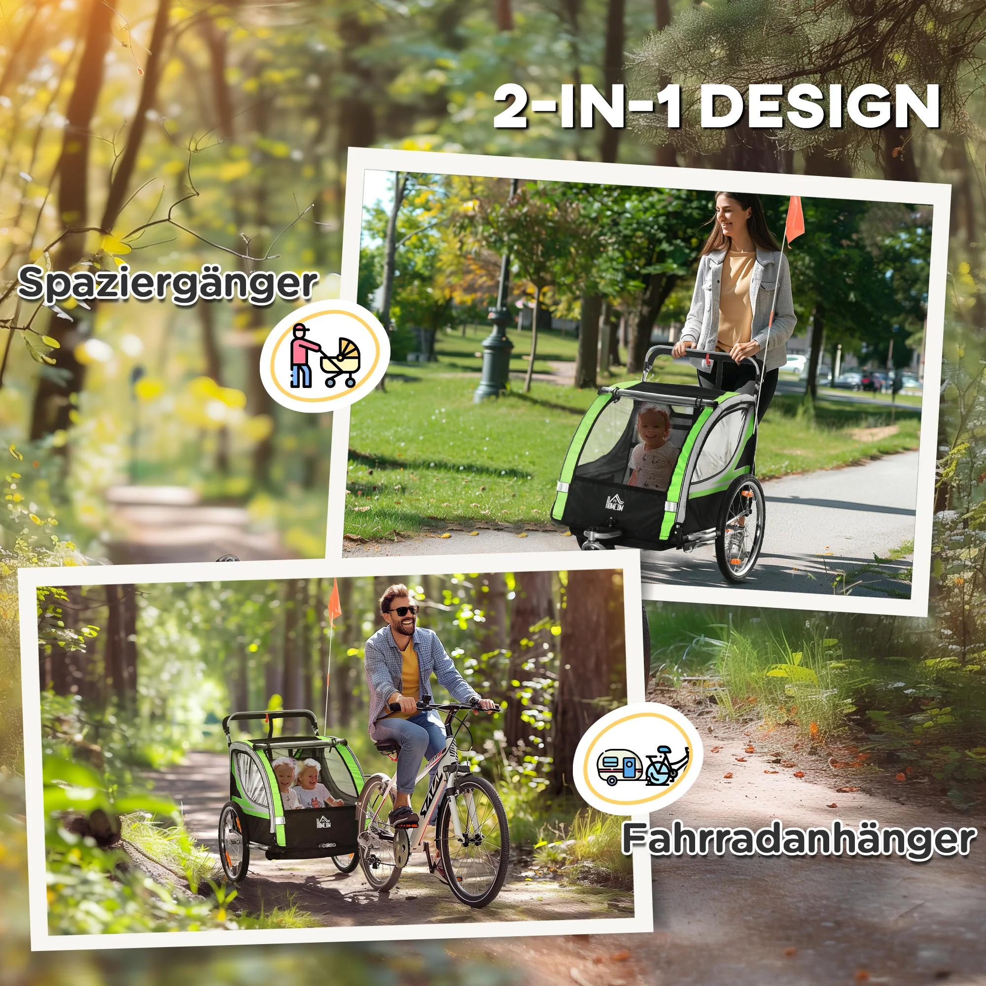 HOMCOM Pendentif enfant 2 en 1, pendentif vélo avec ceinture de sécurité 5 points