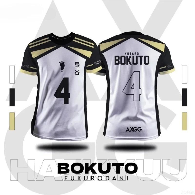 Haikyuu Fukurodani Bokuto Anime hommes T-Shirts 2025 nouvelle mode d'été maillot décontracté col ron