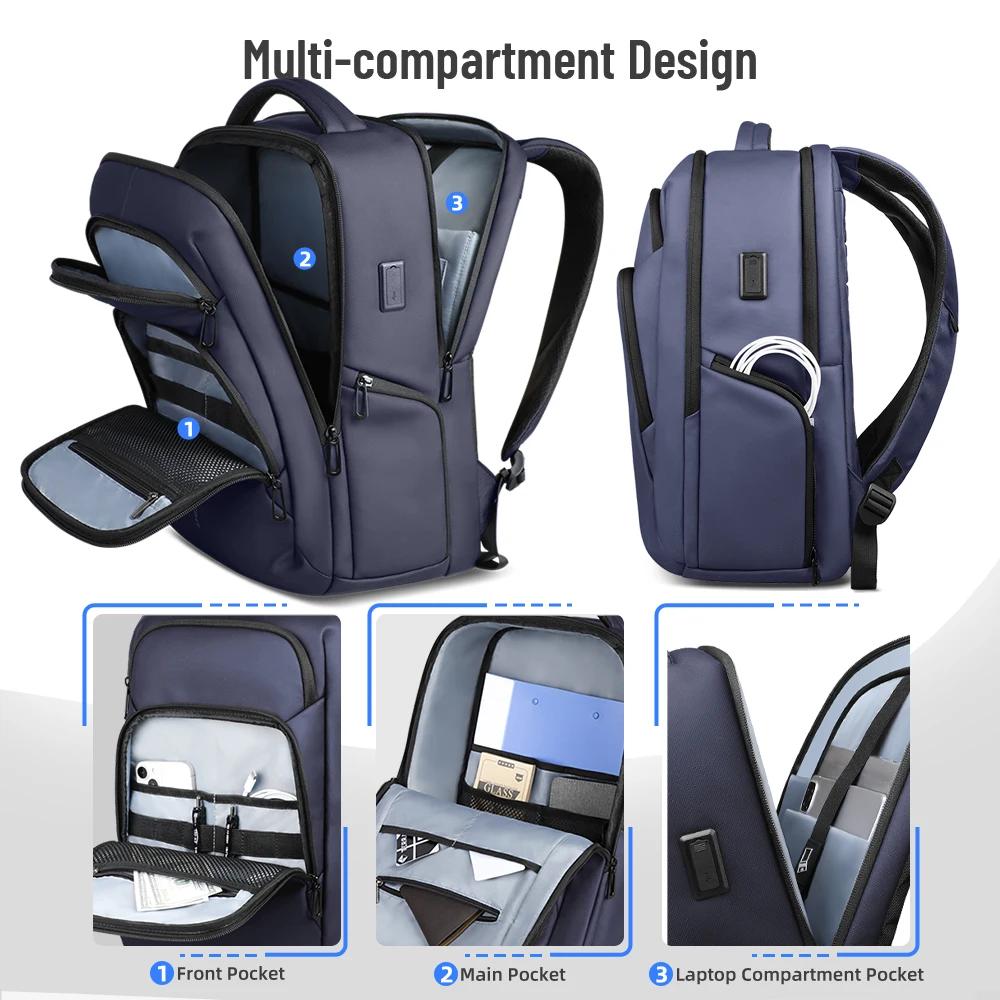 Sac à dos de voyage d'affaires HK pour hommes, imperméable, sac à dos pour ordinateur portable de 17