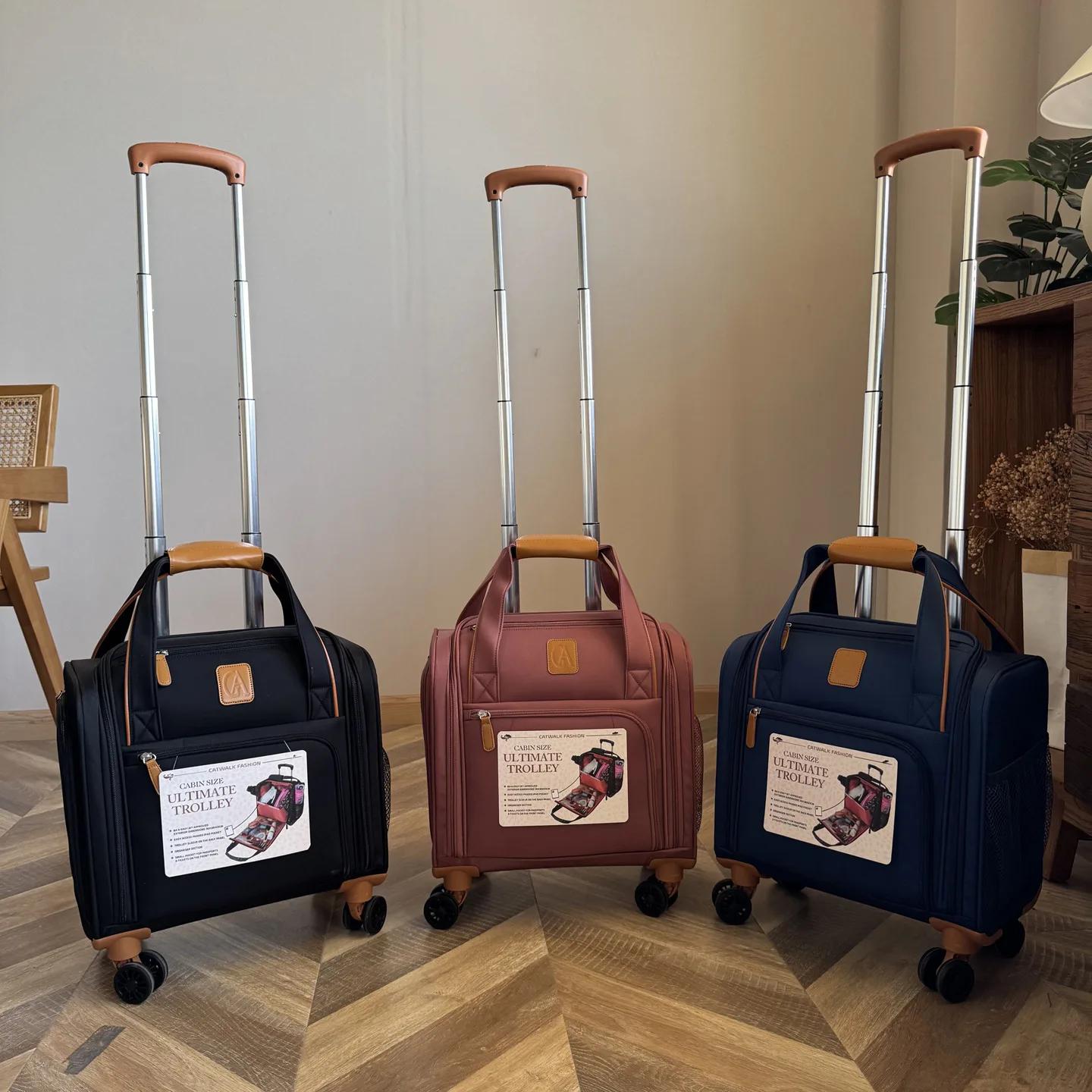 Bagage d'embarquement ultra léger et silencieux de 16 pouces, roues universelles, bagage d'ordinateu