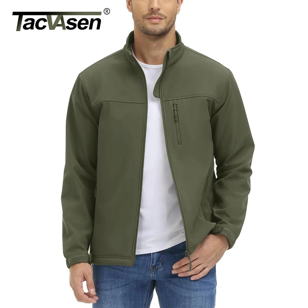 TACVASEN Veste de randonnée imperméable pour homme avec fermeture éclair complète, doublure polaire