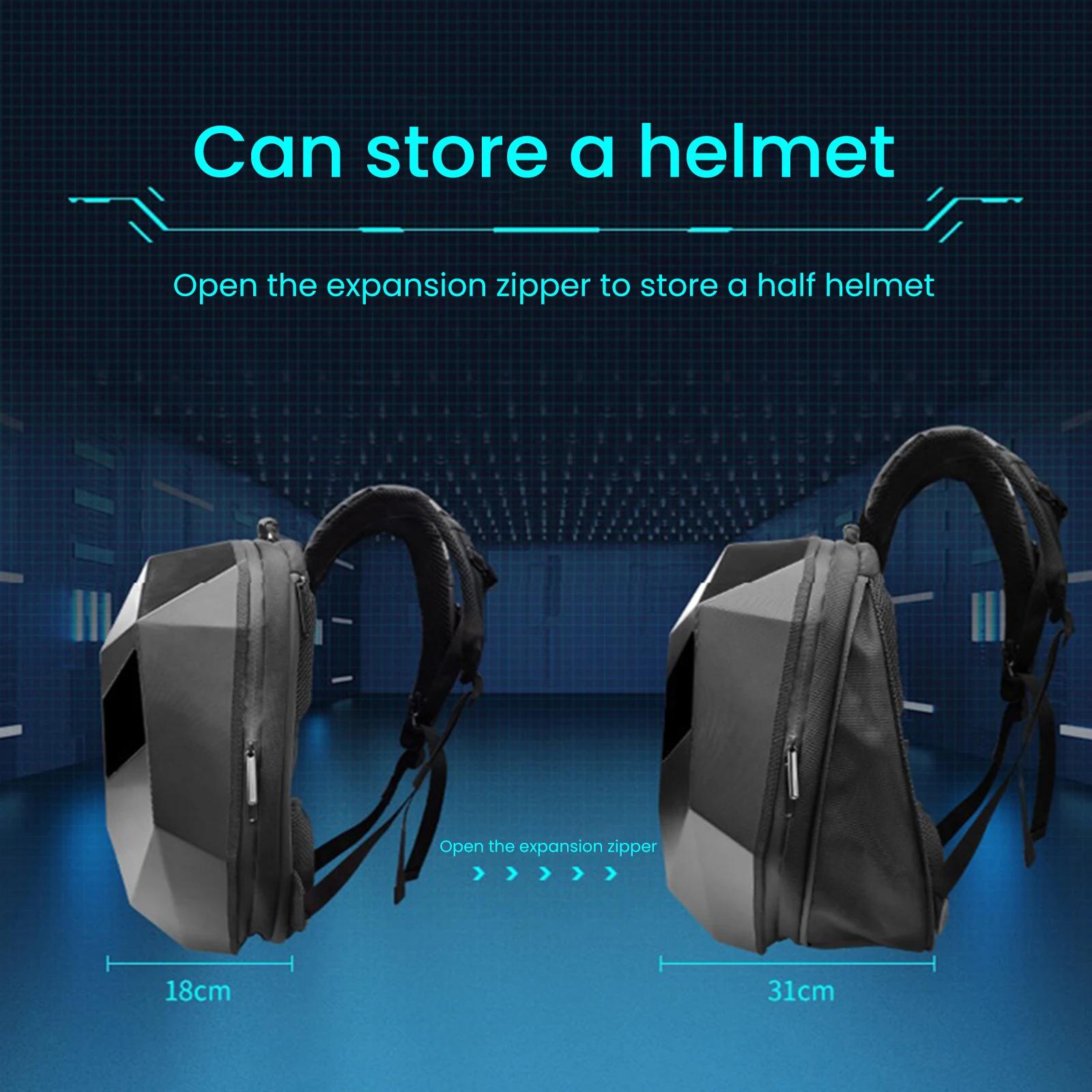 Sac à dos de cyclisme LED polyvalent, sac à dos de moto, équipé de sangles réglables, sac de bagages