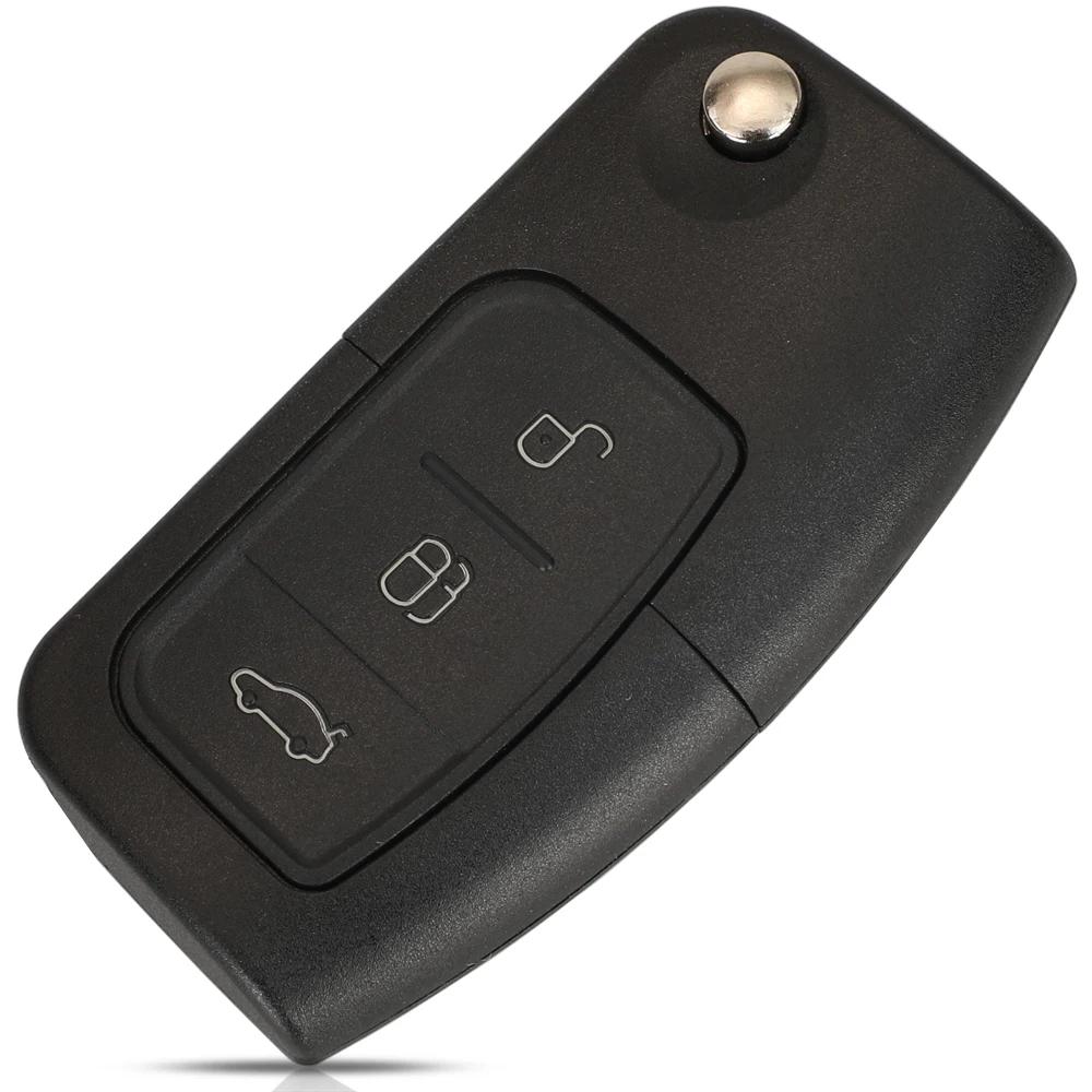 Jingyuqin 10 pièces/lot 3 bouton rabattable voiture clé coque télécommande Fob couverture pour Ford