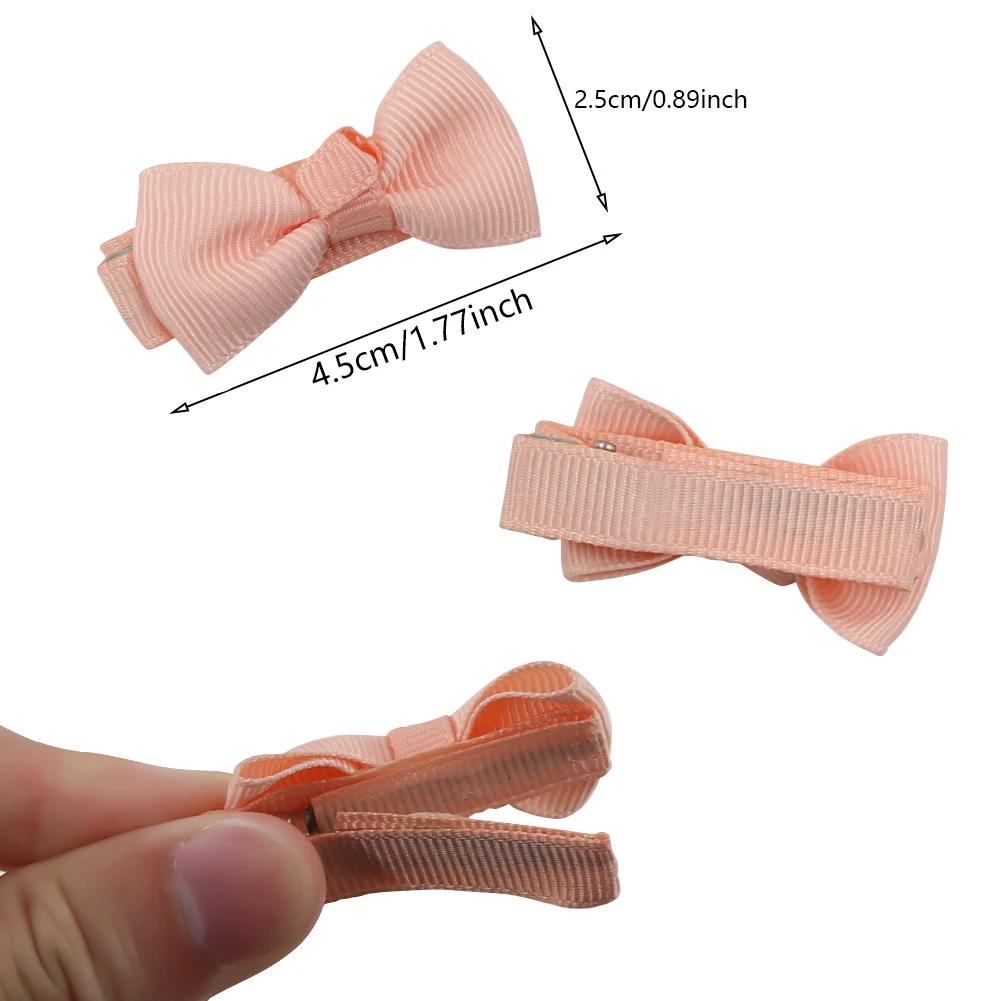 Pinces à cheveux avec nœud papillon en ruban gros-grain pour enfants, nœuds faits à la main, barrett