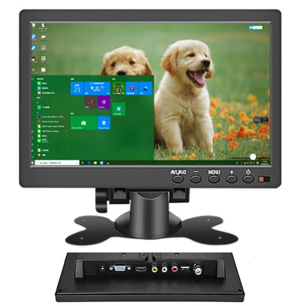 Moniteur de voiture HD de 10.1 pouces, écran numérique LCD, surveillance IPS 1024x600 avec HDMI VGA